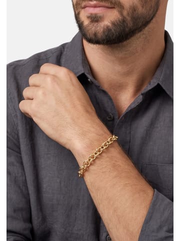Steel_Art Panzerarmband für Männer Falk goldfarben in goldfarben