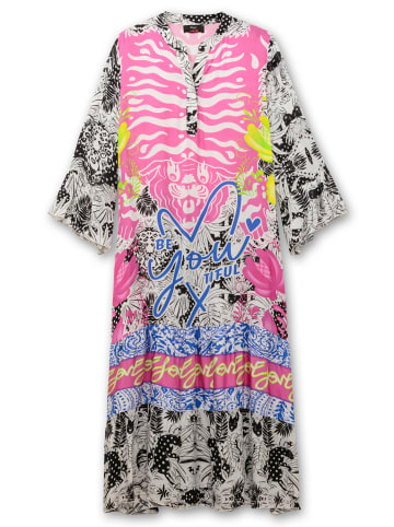 sheego Maxikleid in pink gemustert
