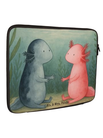 Mr. & Mrs. Panda Laptop Hülle Axolotl Liebe Design ohne Spruch in Weiß