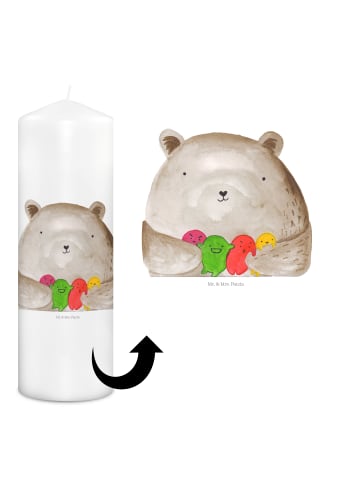 Mr. & Mrs. Panda Wachskerze Bär Gefühl ohne Spruch in Weiß