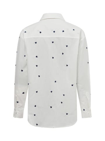 Franco Callegari Bluse in weiß marine