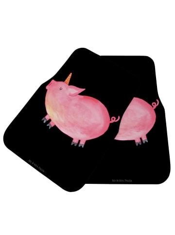 Mr. & Mrs. Panda Fußmatte Fürs Auto Einhorn Schwein ohne Spruch in Schwarz