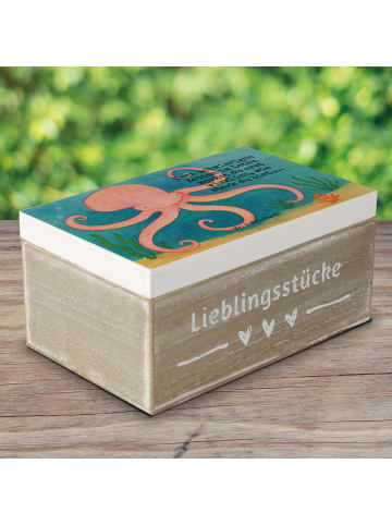 Mr. & Mrs. Panda Box Tintenfisch Design mit Spruch in Weiß