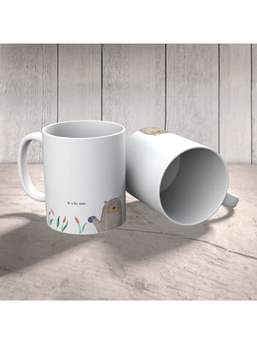 Mr. & Mrs. Panda Tasse Otter Stein ohne Spruch in Weiß