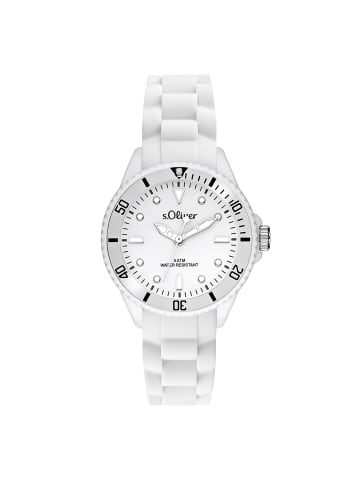 s.Oliver Armbanduhr Colors in weiß
