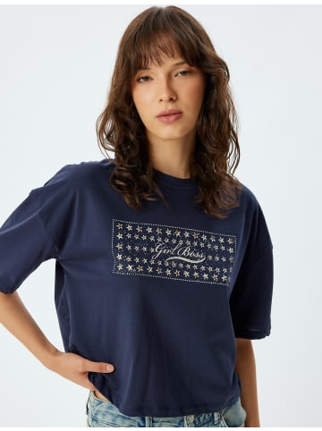 KOTON T-shirt in Marineblau