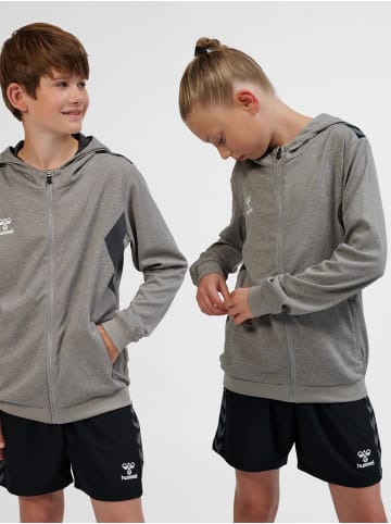 Hummel Reißverschluss Kapuzenpullover Hmlauthentic Kinder in GREY MELANGE