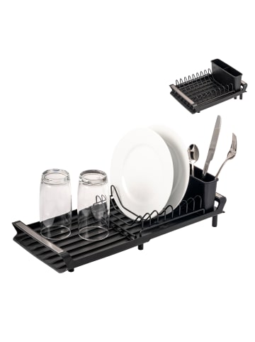 eluno Geschirr-Abtropfgestell schwarz