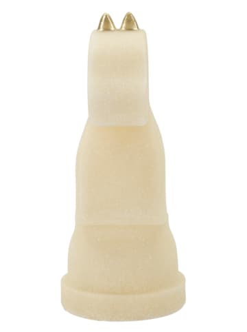 Mauro Ferretti Schachpferd aus beigefarbenem und goldfarbenem Kunstharz, 14 x 13 x 31 cm