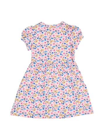 Fred´s World by GREEN COTTON Kurzarmkleid in Ecru/ Prism pink/ Purple rose