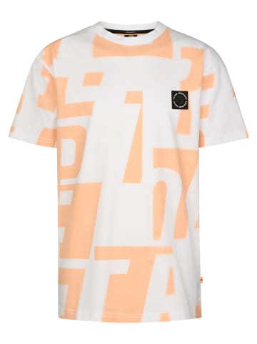 Petrol Industries T-Shirt mit Allover-Print Montaña in Weiß