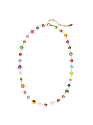 IZIA Women Necklace in White Multicolor