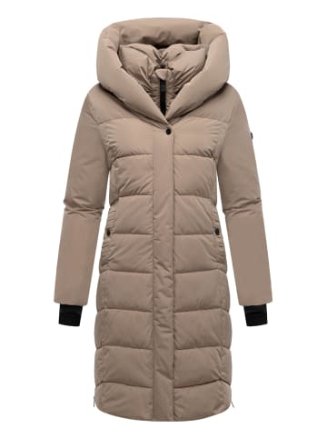 Navahoo Steppmantel Laubzauber 14 in Taupe Grey