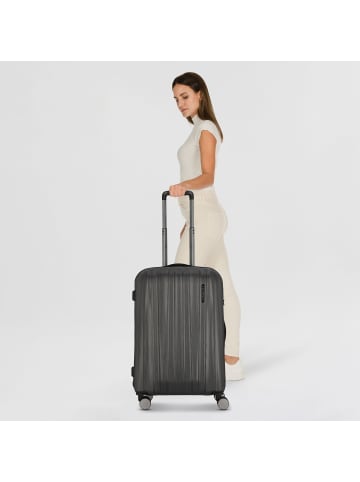 Polestream Moonrock 4 Rollen Trolley M 69 cm mit Dehnfalte black brushed