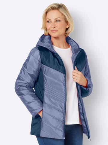 Sieh an! Steppjacke in taubenblau-dunkelblau