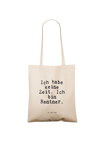 Mr. & Mrs. Panda Jutetasche Ich habe keine Zeit.... mit Spruch in Creme