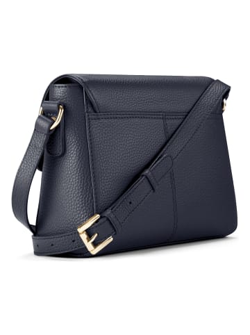 Lazarotti Bologna Leather Crossbody Umhängetasche Leder 22 cm navy
