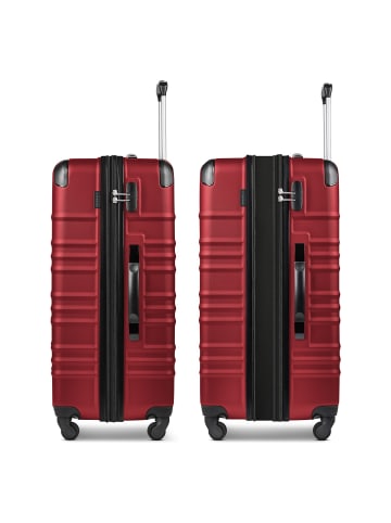 Wenger Amplar Evo 4 Rollen Trolley L 75 cm mit Dehnfalte ruby
