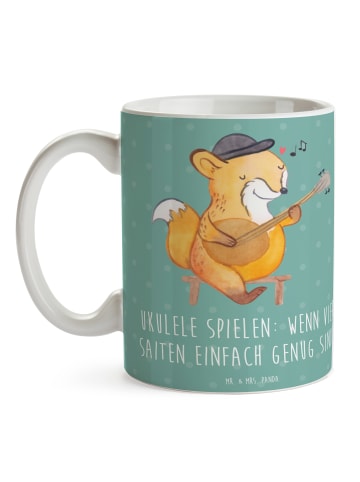 Mr. & Mrs. Panda Kaffeetasse Ukulele Freude mit Spruch in Meeresbrise