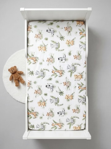 TupTam Baby Kinder Spannbettlaken 2er Pack in grün/beige