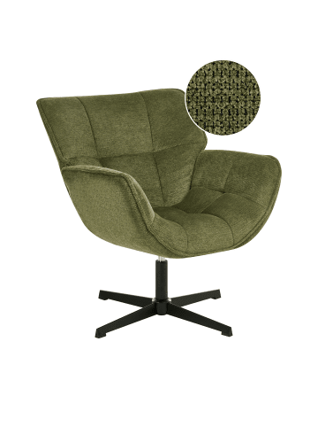 Beliani Sessel AUMA in Grün/Schwarz - (W) 71 x (H) 85 x (L) 78 cm