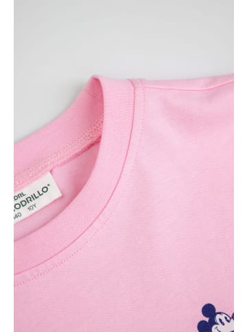 Coccodrillo T-Shirt mit kurzem Ärmel und beidseitigem Druck in rosa