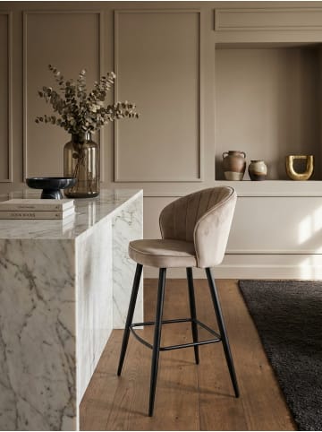 KADIMA DESIGN Barhocker | toff, Metallgestell, 110kg Belastung in Beige