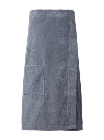 Ulla Popken Bademantel in dunkelgrau