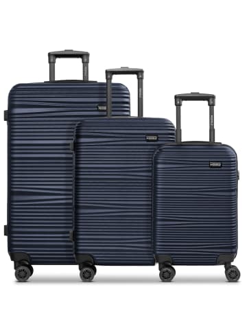 Redolz Essentials 16 3-SET 4 Rollen Kofferset 3-teilig in dark-Blue