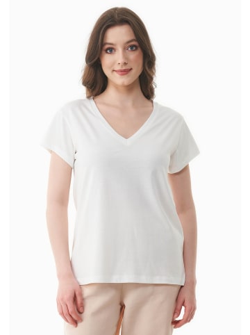 Organication T-Shirt "WOR17219" in Cremeweiß