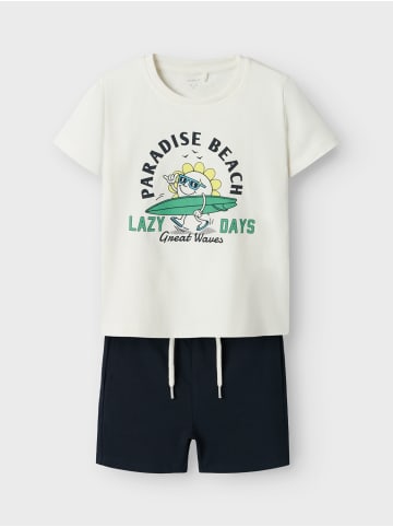 name it Sommer Set T-Shirt & Shorts NMMJUNIK in jet stream