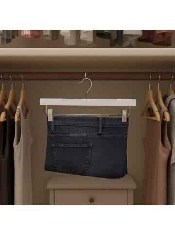 relaxdays 12 x Rockbügel in Weiß - (B)35,5 cm