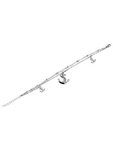 Adeliás Damen Armband aus Edelstahl 17 cm in silber