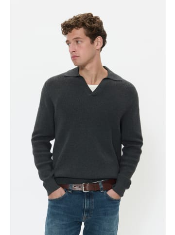 Matinique Strickpullover MAkollo Gerade Passform in Dark Grey Melange