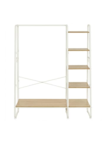VASAGLE Kleiderständer Colten in Eichenfarben-Weiß - (B)120 x (H)160 x (T)45 cm