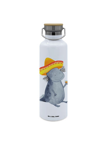 Mr. & Mrs. Panda Trinkflasche Axolotl Tequila ohne Spruch in Weiß