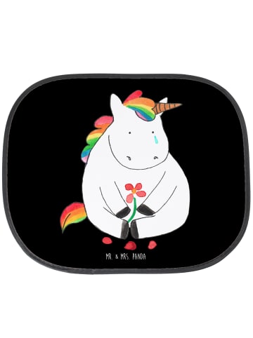 Mr. & Mrs. Panda Sonnenschutz Auto Einhorn Traurig ohne Spruch in Schwarz