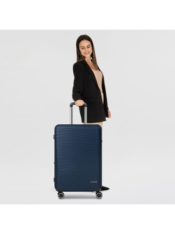 Franky Dallas 3.0 4 Rollen Trolley M 65 cm mit Dehnfalte in dark blue