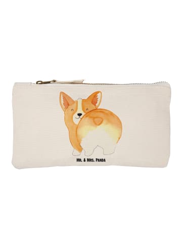 Mr. & Mrs. Panda Kosmetiktasche Corgi Po ohne Spruch in Weiß