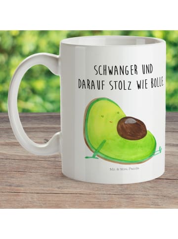 Mr. & Mrs. Panda Becher Avocado Schwangerschaft mit Spruch in Weiß