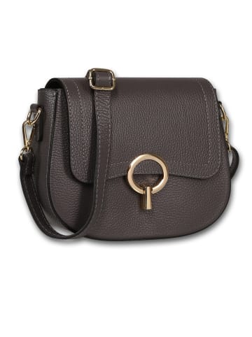 Toscanto Leder Umhängetasche Toscanto Tasche grau ca. 23cm