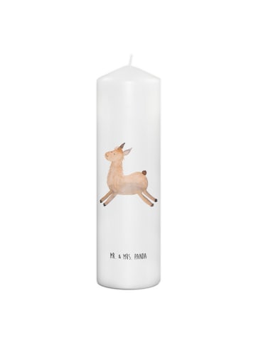 Mr. & Mrs. Panda Kerze Lama Springen ohne Spruch in Weiß