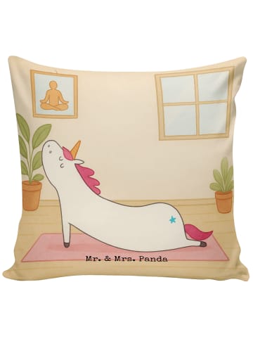 Mr. & Mrs. Panda kissen für sofa Einhorn Yoga Design ohne Spruch in Weiß