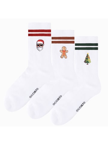 Occulto 3er Pack Weihnachts Tennissocken Rudolph in Mix2