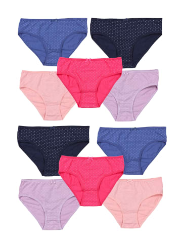 TupTam Mädchen Slips mit Aufdruck 10er Pack in rosa/blau