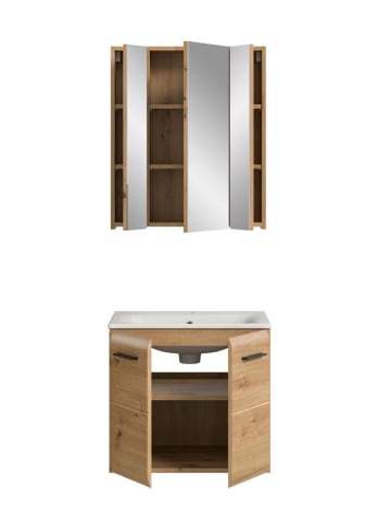 ebuy24 Badmöbelset Ice (3-teilig) Eiche 60 x 46 cm