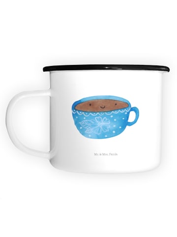 Mr. & Mrs. Panda Emaille Tasse Kaffee Tasse ohne Spruch in Weiß