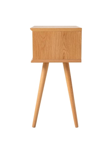 home24 Nachttisch Mitrana mit 2 Schubladen in Natureiche