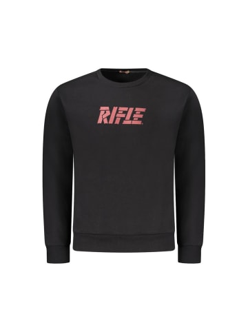 Rifle Schwarz Baumwolle Herren Rundhals Pullover