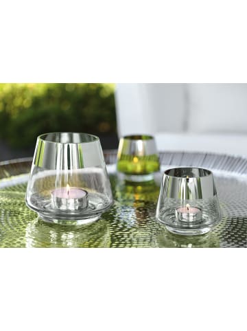 Fink Teelichthalter "Jona" in Transparent - H. 13 cm - D. 15 cm